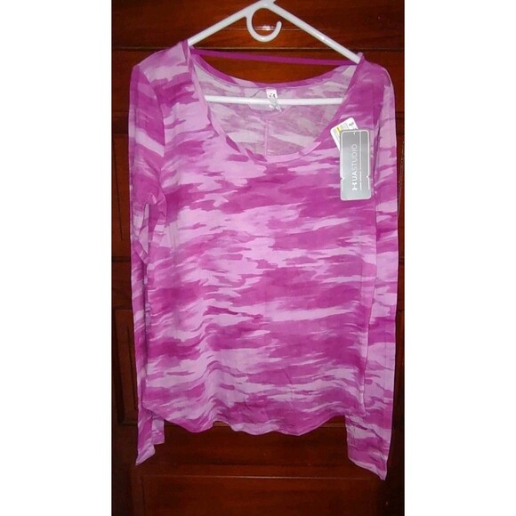 NWT Sz Med Under Armour Women's Studio Long Sleeve T Shirt Tie Dye - Picture 2 of 4